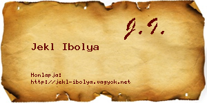 Jekl Ibolya névjegykártya