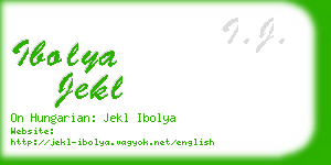 ibolya jekl business card
